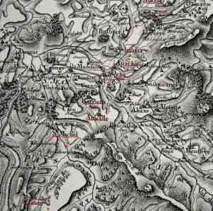 Carte XVIIIe Route Charlemagne CHAR